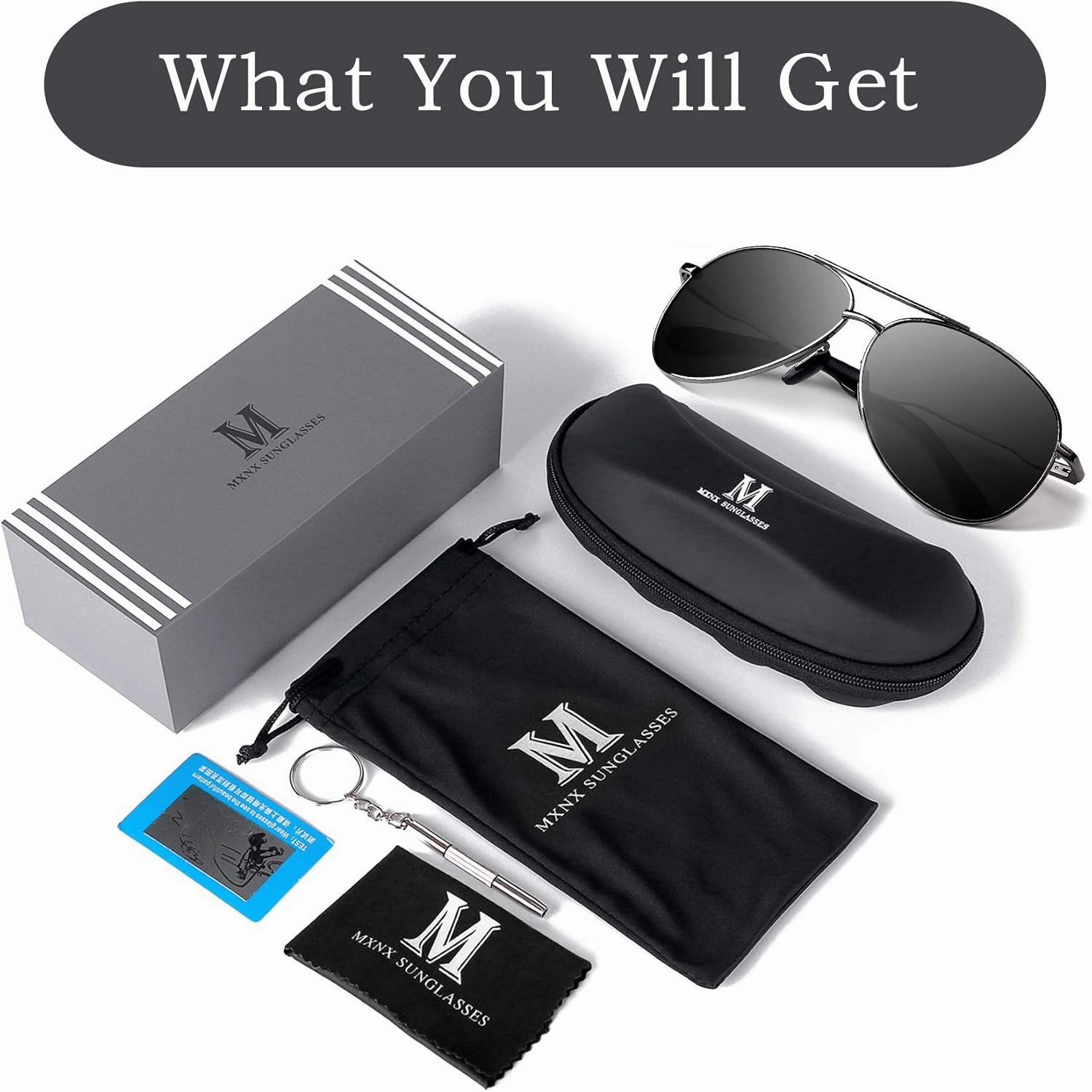 mxnx Aviator Sunglasses for Men Polarized Women UV Protection Lightweight Driving Fishing Sports Unisex glasses MX208