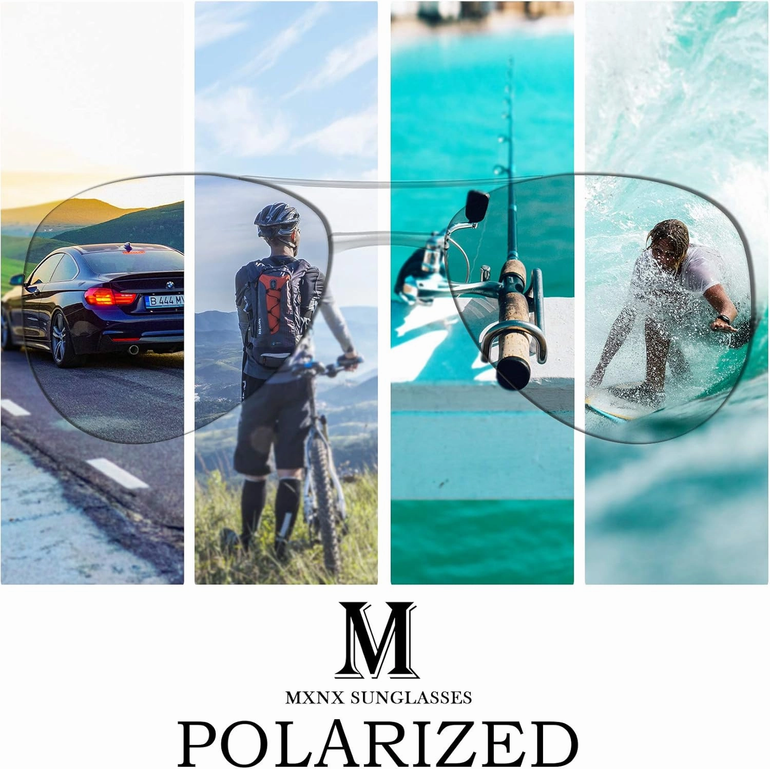 mxnx Aviator Sunglasses for Men Polarized Women UV Protection Lightweight Driving Fishing Sports Unisex glasses MX208