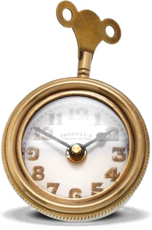 MY SWANKY HOME Retro Brass Pocket Watch Table Clock Set 4 | Desk Vintage Antique Style Shelf
