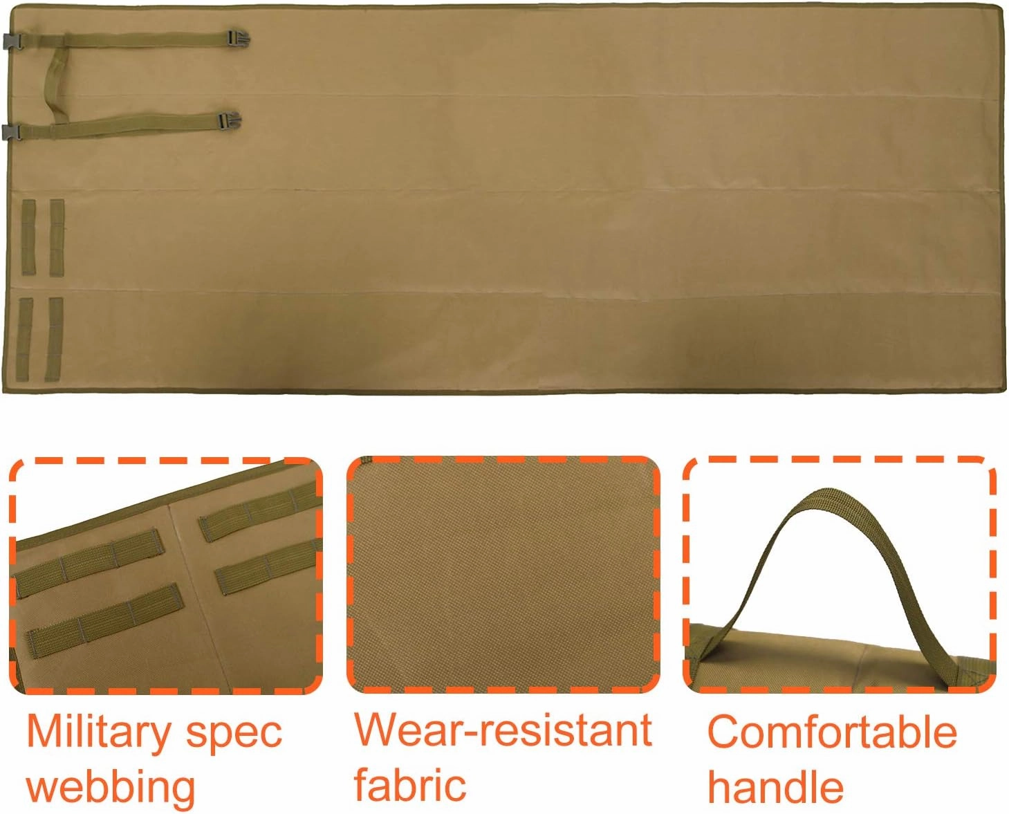 MYDAYS Tactical Roll Up Padded Shooting Mat,Non-Slip Durable Shooting Rest Hunting Accessories,Hunting Mats for Shooters