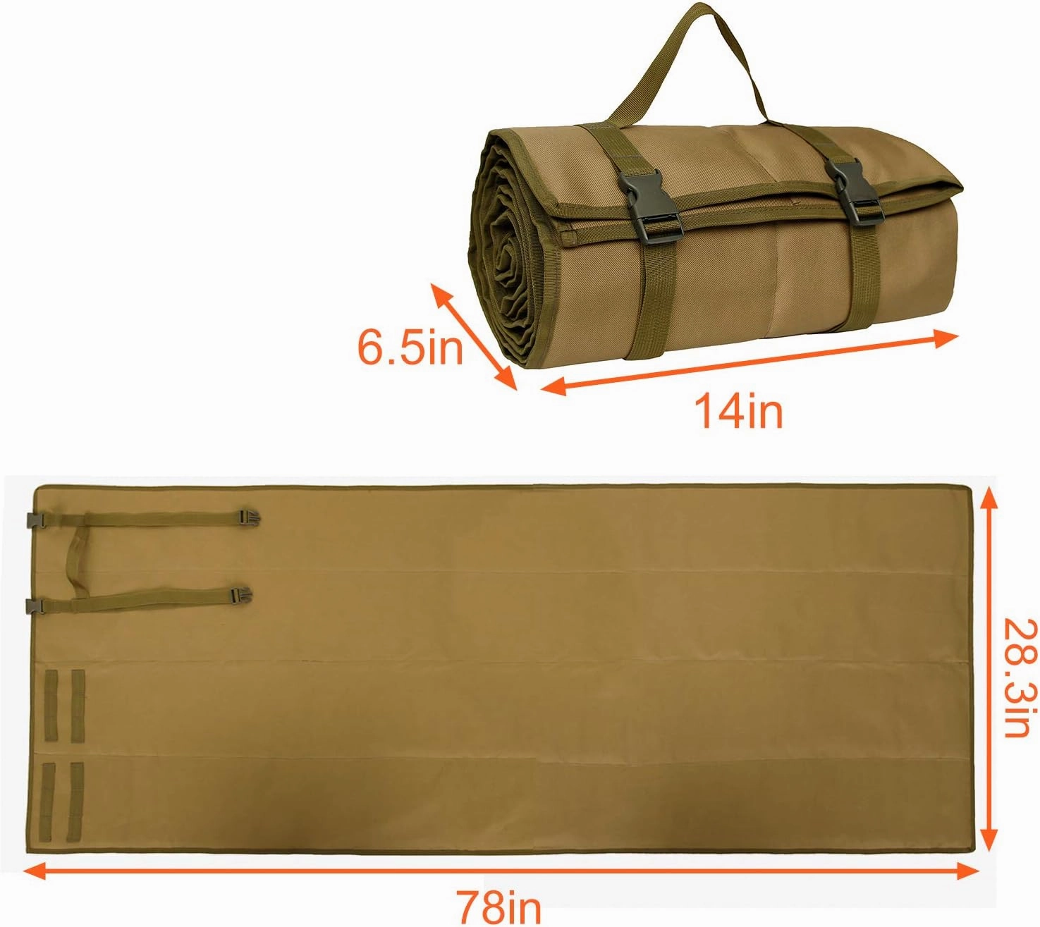 MYDAYS Tactical Roll Up Padded Shooting Mat,Non-Slip Durable Shooting Rest Hunting Accessories,Hunting Mats for Shooters