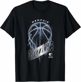 NBA Memphis Grizzlies Lightning Bolt Basketball Logo T-Shirt