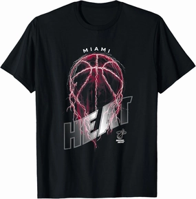 NBA Miami Heat Lightning Bolt Basketball Logo T-Shirt