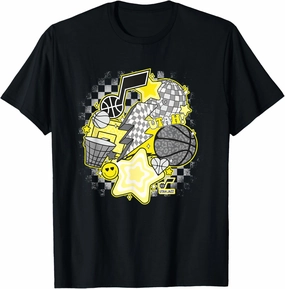 NBA Utah Jazz Psychedelic Basketball Collage T-Shirt
