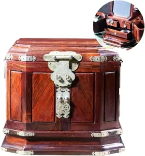 Necklace Organiser Jewelry Boxes Storage Velvet Drawer Bracelet Earrings Display Stand Wood Jewelry Box Organizer With Mirror Ring Necklace Earring Jewellery Box Necklace Jewellery Box(Type-E)