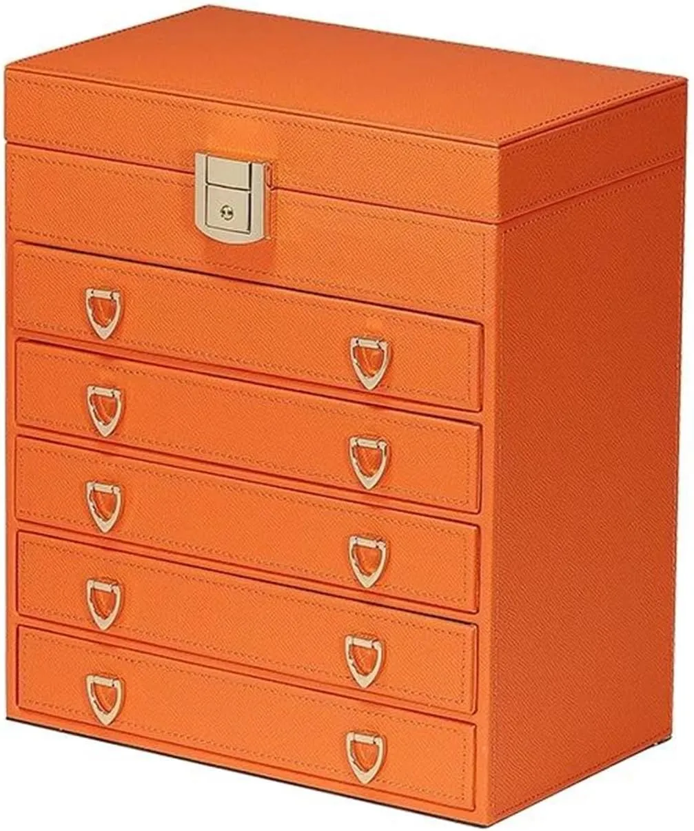 Necklace Organiser Organizer Bangles Tray Display Portable Women Accessories Storage Drawer Jewelry Box Velvet Ring Necklace Earrings Jewelry Boxes（27*19*33cm） Earring Jewellery Box Necklace Jewellery