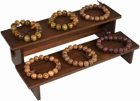 Necklace Display Holder Medium Two Tier Bracelet Display Jewelry Rack Bracelet Jewelry Storage Wooden Ladder Jewellery Stand Holder