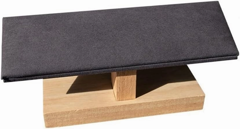 Necklace Display Holder Velvet Wooden Jewelry Rack Bracelet Watch Stand Display Props Shopping Mall Counter Jewelry Display Organizers Jewellery Stand Holder(Gris)