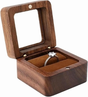 Necklace Organiser Pendant Necklace Ring Earring Display Packaging Case With Velvet Real Walnut Wood Jewellery Box Earring Jewellery Box Necklace Jewellery Box(Type-E)