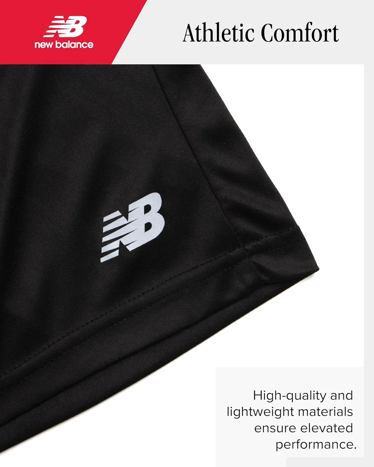 New Balance Boys Athletic Shorts - Moisture-Wicking Performance Mesh Active Shorts for Boys for Running and Sports (4-20)