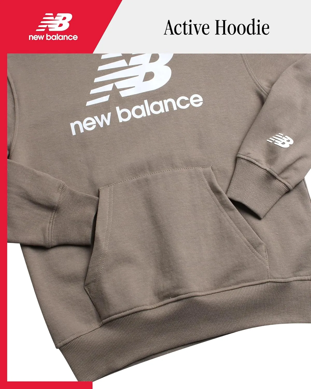 New Balance Boys' Sweatshirt Basketball Active Fleece Pullover Hoodie (Size 4-20)