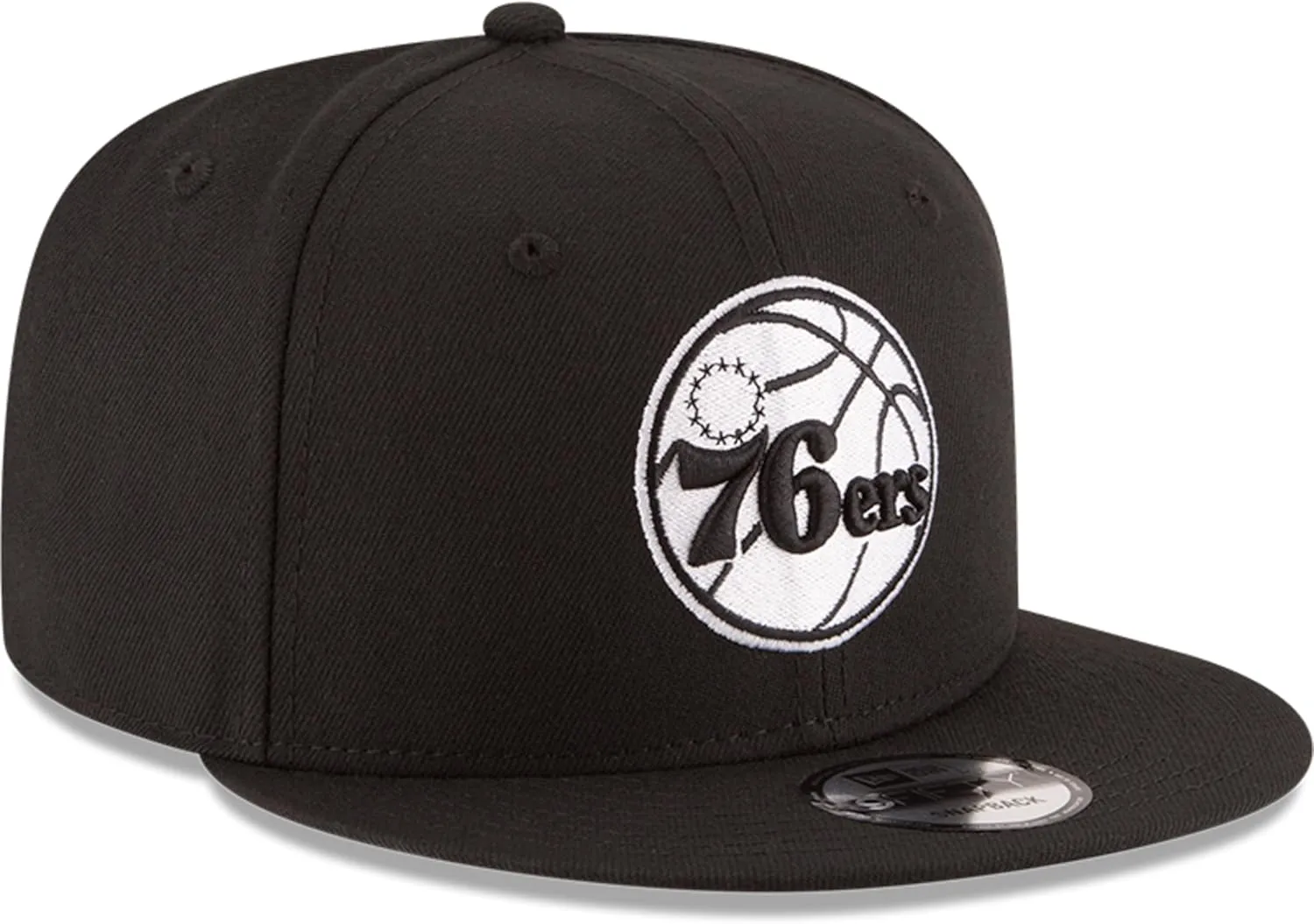 New Era NBA 9FIFTY Black White Adjustable Snapback Hat Cap One Size Fits All