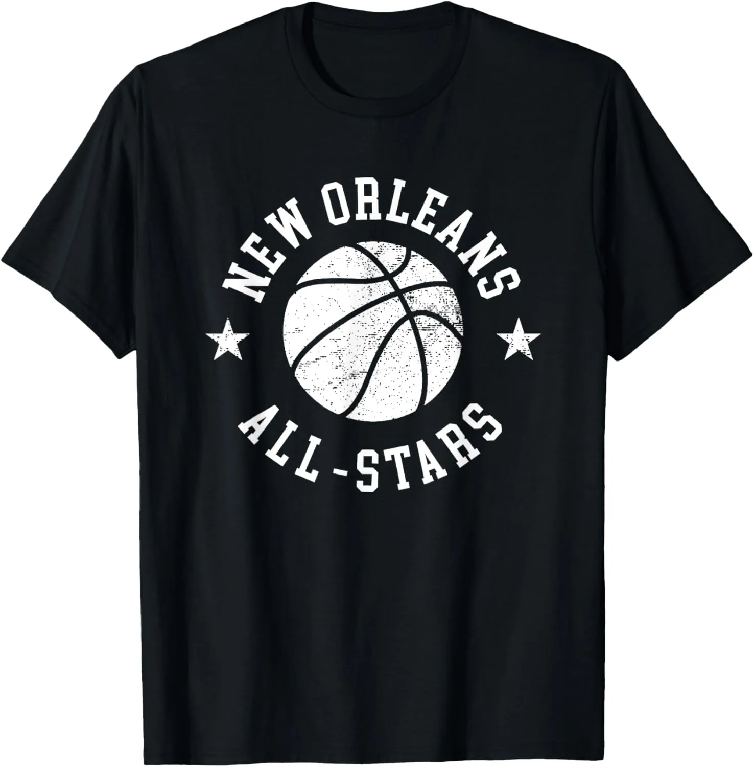 New Orleans Vintage All-Stars Retro 80s Basketball T-Shirt