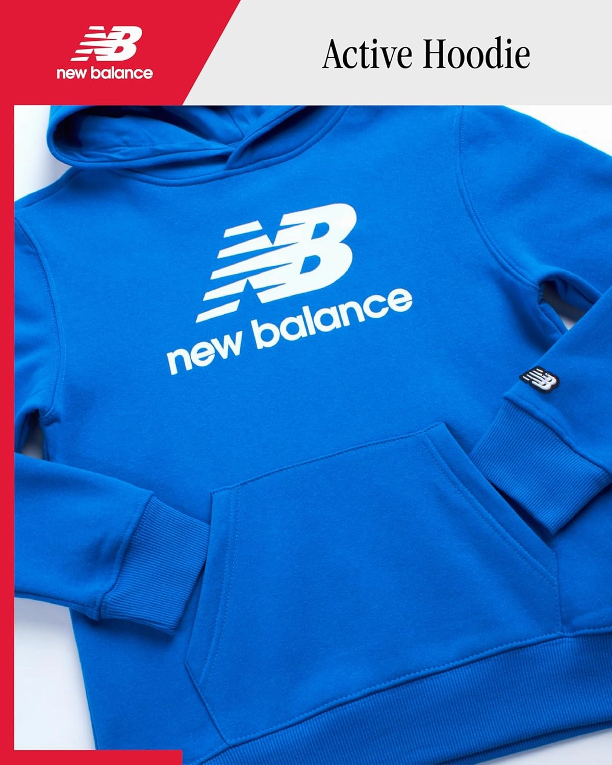 New Balance Boys' Sweatshirt Basketball Active Fleece Pullover Hoodie (Size 4-20)