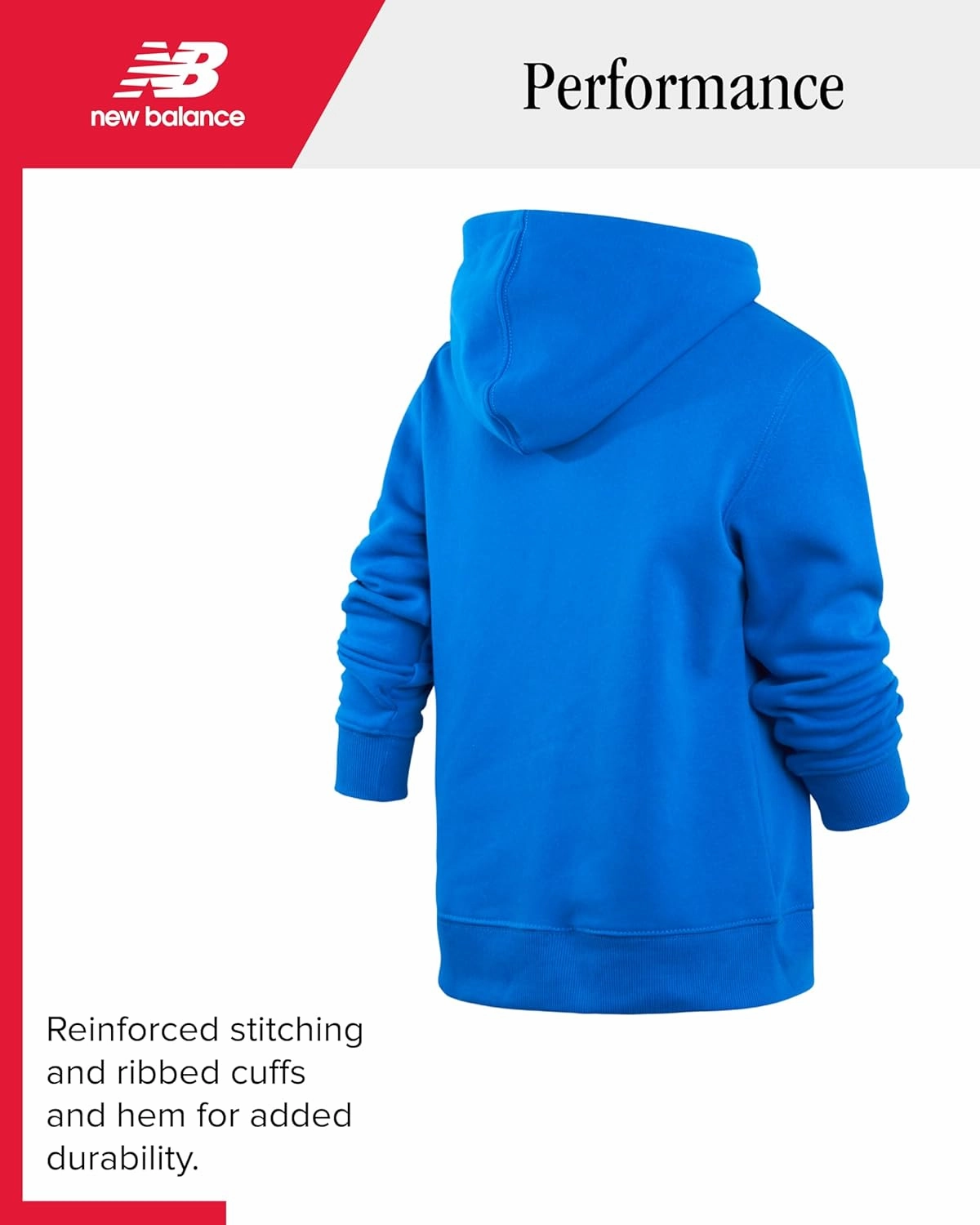 New Balance Boys' Sweatshirt Basketball Active Fleece Pullover Hoodie (Size 4-20)