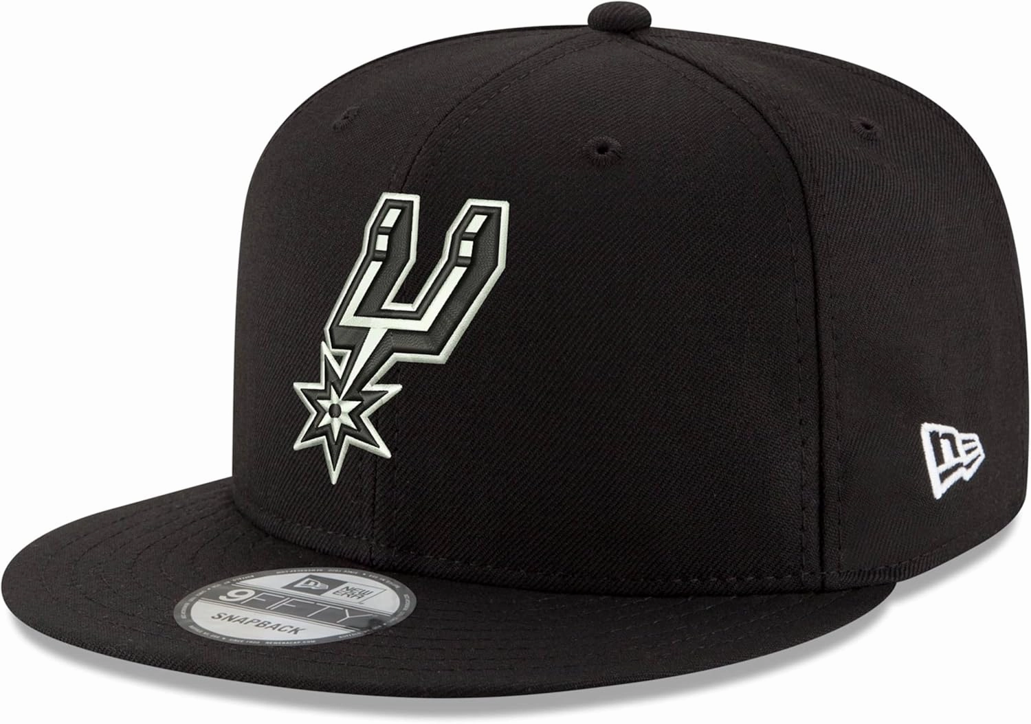 New Era NBA 9FIFTY Black White Adjustable Snapback Hat Cap One Size Fits All