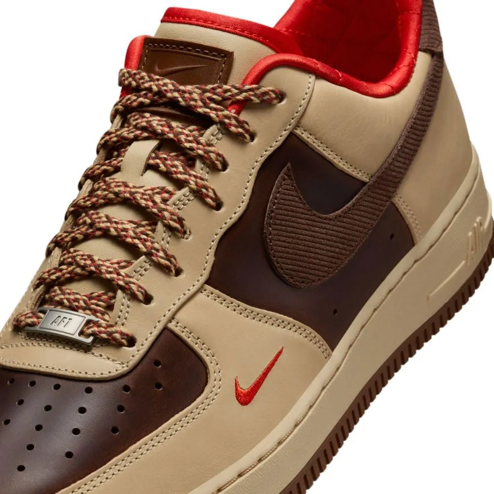 Nike Air Force 1 '07 Men's Shoes (HQ3447-222, Light British Tan/Sesame/Picante Red/Cacao Wow)