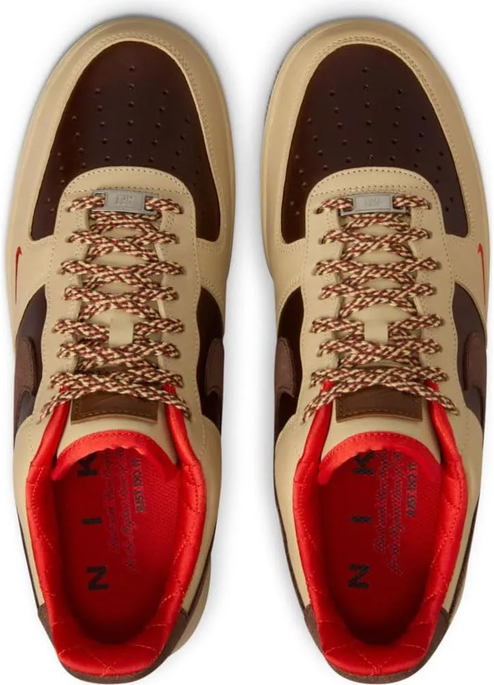 Nike Air Force 1 '07 Men's Shoes (HQ3447-222, Light British Tan/Sesame/Picante Red/Cacao Wow)