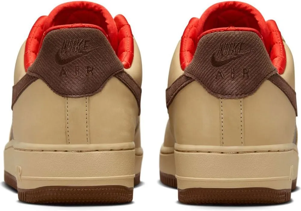 Nike Air Force 1 '07 Men's Shoes (HQ3447-222, Light British Tan/Sesame/Picante Red/Cacao Wow)