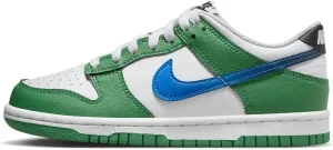Nike Dunk Low Big Kids' Shoes (FZ4357-300, Malachite/Black/White/Photo Blue) Size 6.5