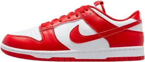 Nike Dunk Low Retro Men's Shoes (HF5441-104, White/White/University Red) Size 11.5