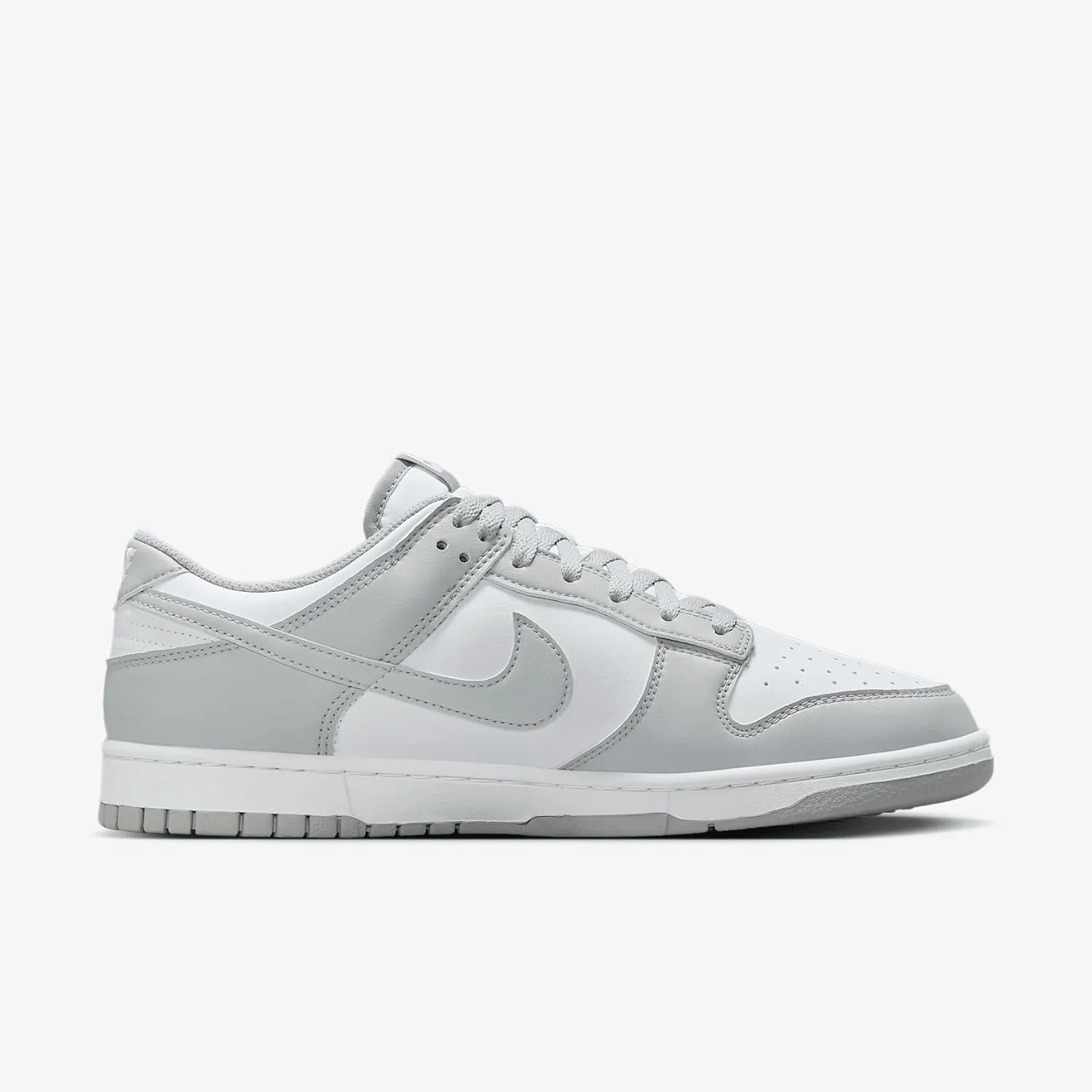 Nike Dunk Low Retro Men's Shoes (HF5441-105, White/White/Light Smoke Grey)