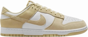 Nike Dunk Low Mens Lifestyle Shoes (White/Team Gold/White) (FQ8249-102, White/Yellow)