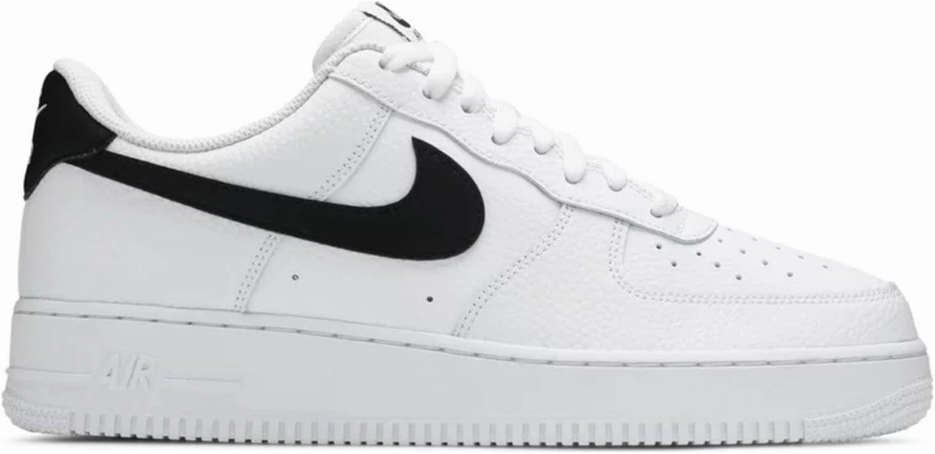 Nike Mens AIR Force 1 '07 Low (CT2302-100, White/Black)