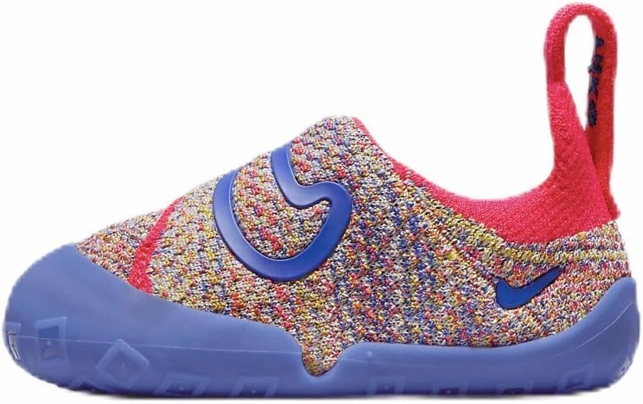 Nike Swoosh 1 Baby/Toddler Shoes (FB3244-100, Sail/Siren Red/Vivid Sulfur/Game Royal) Size 4