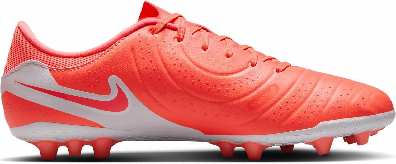 Nike Tiempo Legend 10 Academy Artificial-Grass Low-Top Soccer Cleats (DV4340-800, Hot Lava/White)