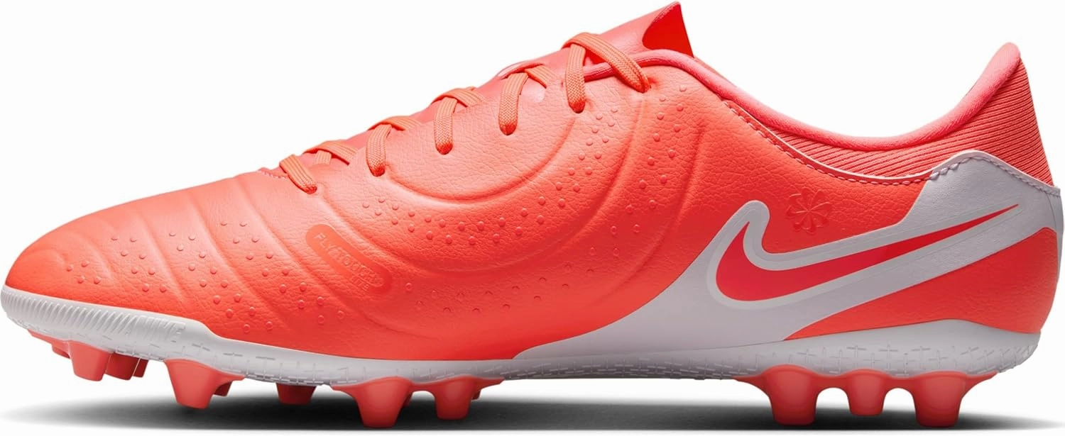 Nike Tiempo Legend 10 Academy Artificial-Grass Low-Top Soccer Cleats (DV4340-800, Hot Lava/White)