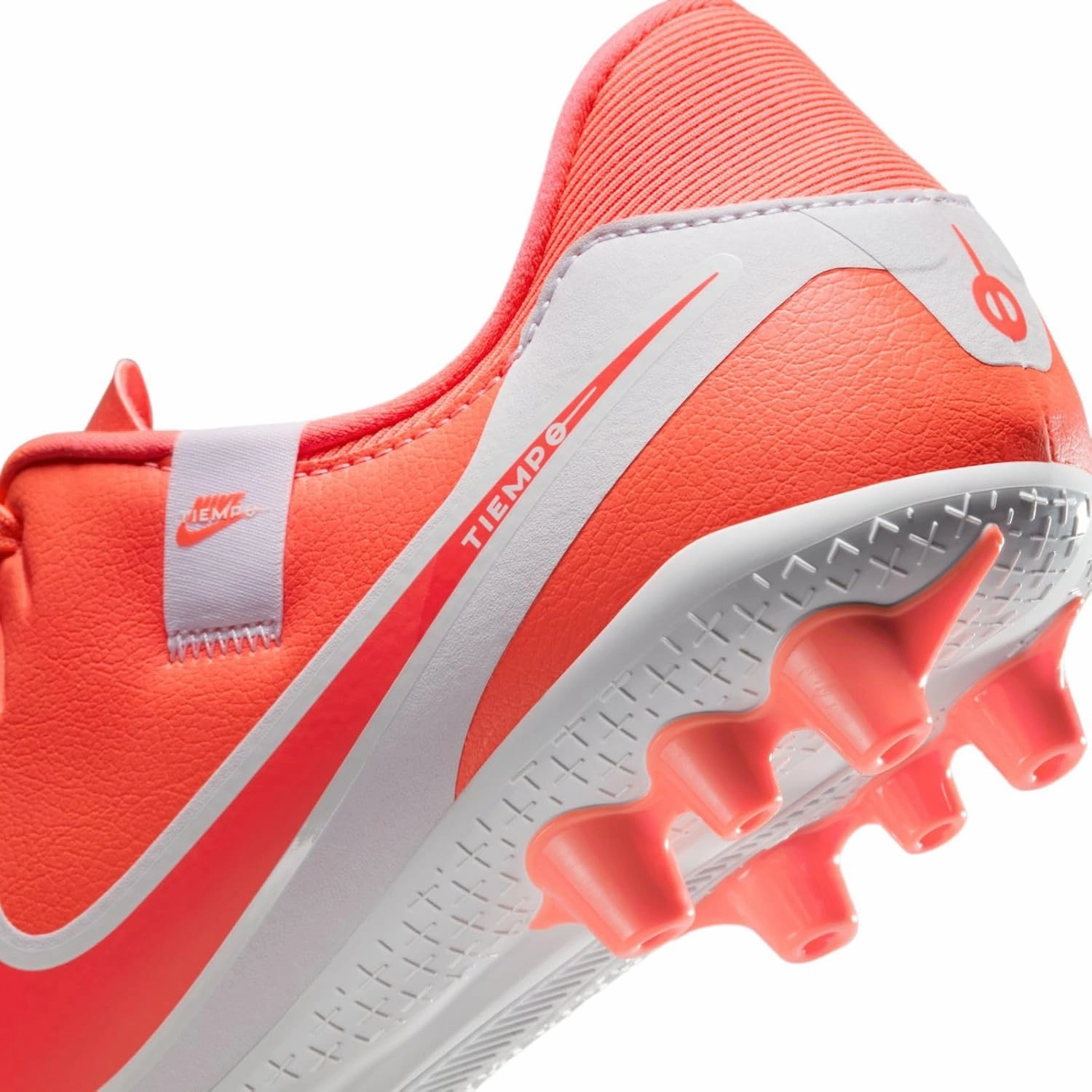 Nike Tiempo Legend 10 Academy Artificial-Grass Low-Top Soccer Cleats (DV4340-800, Hot Lava/White)