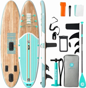 Niphean Inflatable Stand Up Paddle Board with SUP Accessories, Anti-Slip EVA Deck, 10’6’’ Inflatable Paddle Boards for Adults & Youth of All Skill Levels