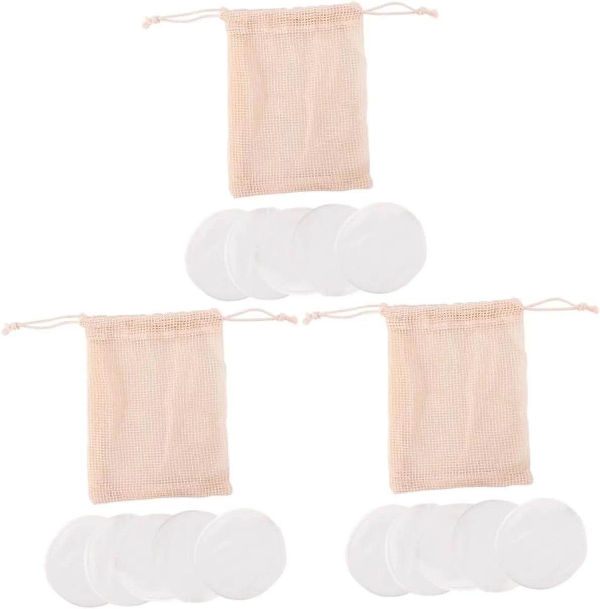 NOLITOY 18 Pcs Mini Makeup Remover Pads Reusable Makeup Remover Cloths Cotton Rounds for Face
