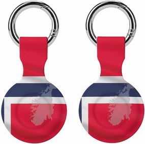 Norway Flag Map Fashion Anti-Scratch Protective Case Cover Compatible with AirTag with Keychain