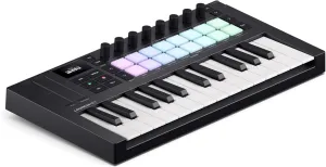 Novation Launchkey Mini 25 MK4 — Portable 25 Mini-Key, USB, MIDI Keyboard Controller with DAW Integration. Chord Mode, Scale Mode, Drum Pads, and Arpeggiator. Includes Music Creation Software Bundle