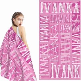 Novgarden Personalized Beach Towel for Kids, Custom Beach Towels with Names, 30'' x 60'' Microfiber Quick Dry Beach Blanket Essentials for Vacation, Travel, Swimming Pool, Bath