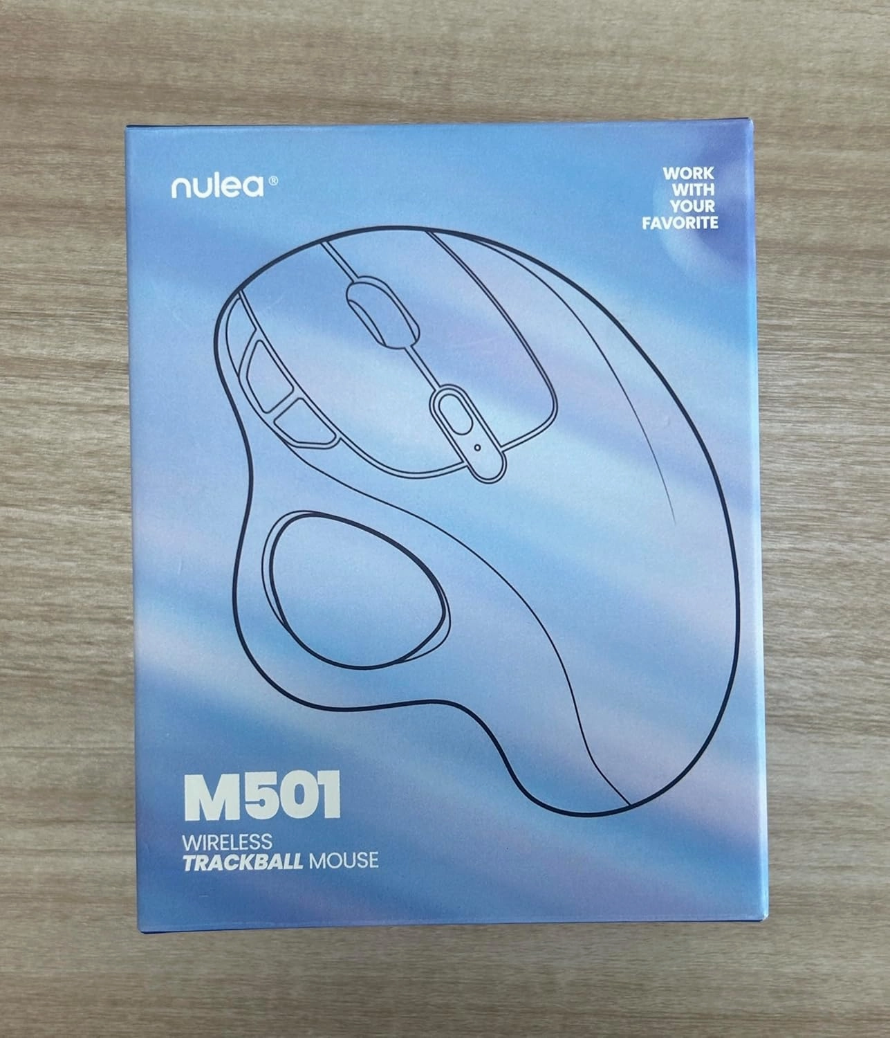 Nulea M501 Wireless Trackball Mouse, Rechargeable Ergonomic, Easy Thumb Control, Precise & Smooth Tracking, 3 Device Connection (Bluetooth or USB Receiver), Compatible for PC, Laptop, Mac, Windows.