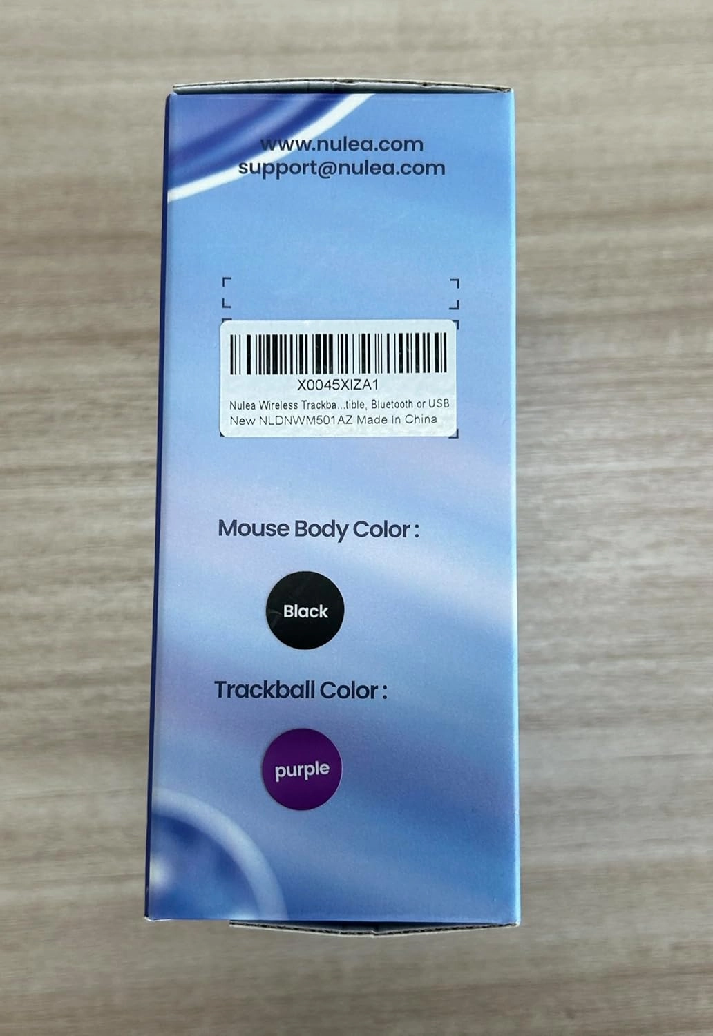 Nulea M501 Wireless Trackball Mouse, Rechargeable Ergonomic, Easy Thumb Control, Precise & Smooth Tracking, 3 Device Connection (Bluetooth or USB Receiver), Compatible for PC, Laptop, Mac, Windows.