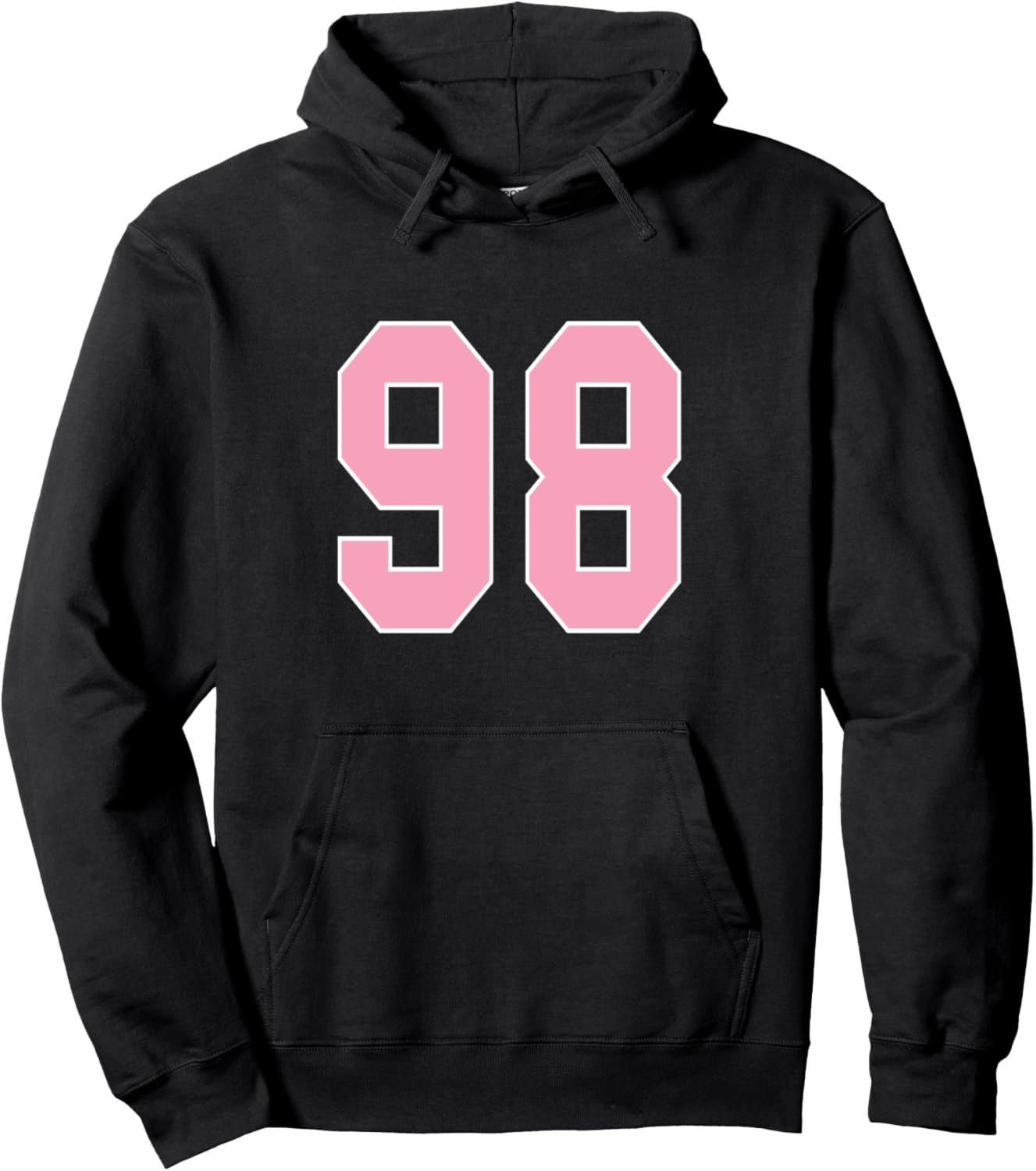 Number 98 Pink Football Basketball Breast Cancer Awareness Pullover Hoodie