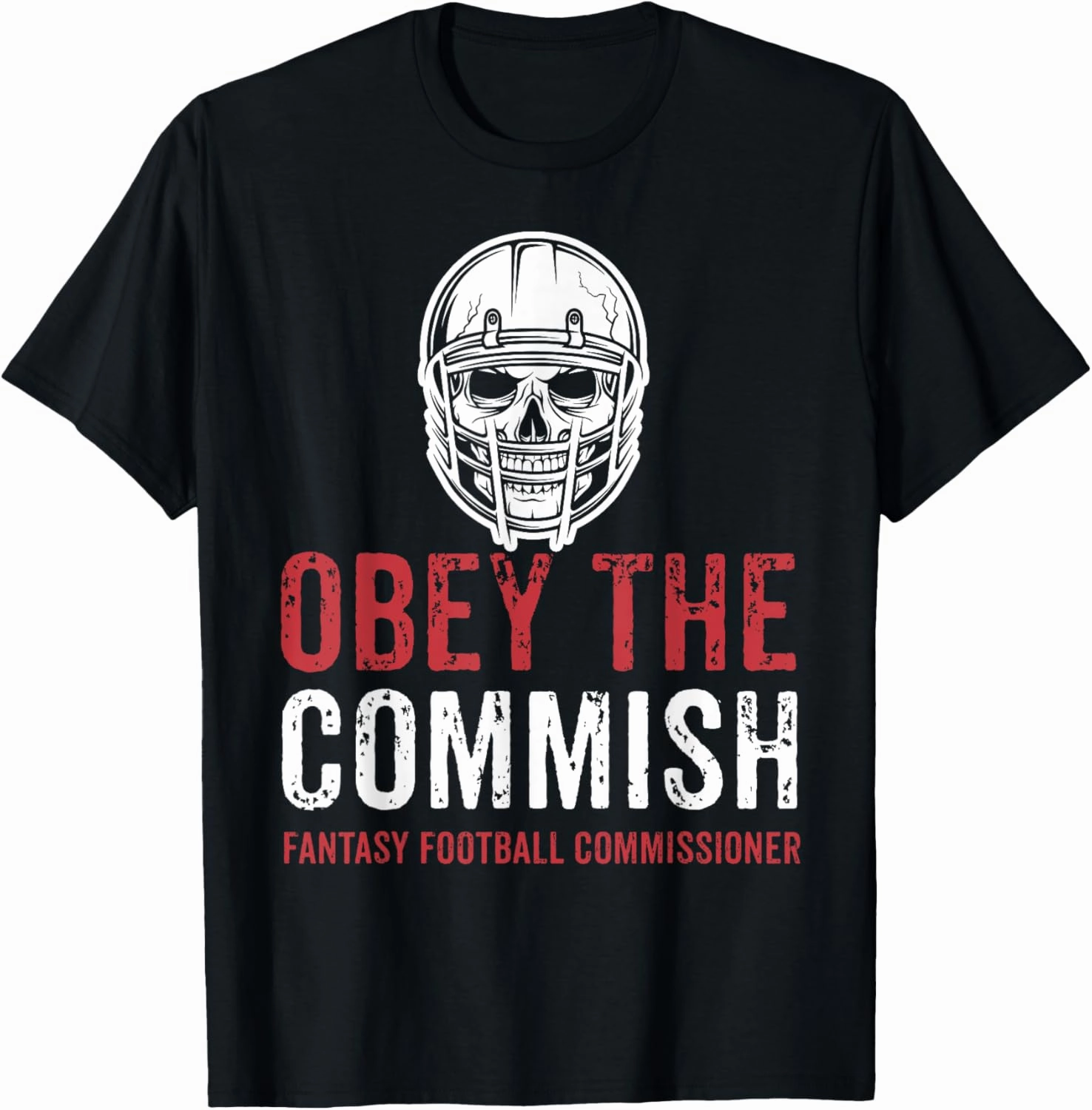 Obey The Commish Fantasy Football Cool Team Player Costume T-Shirt