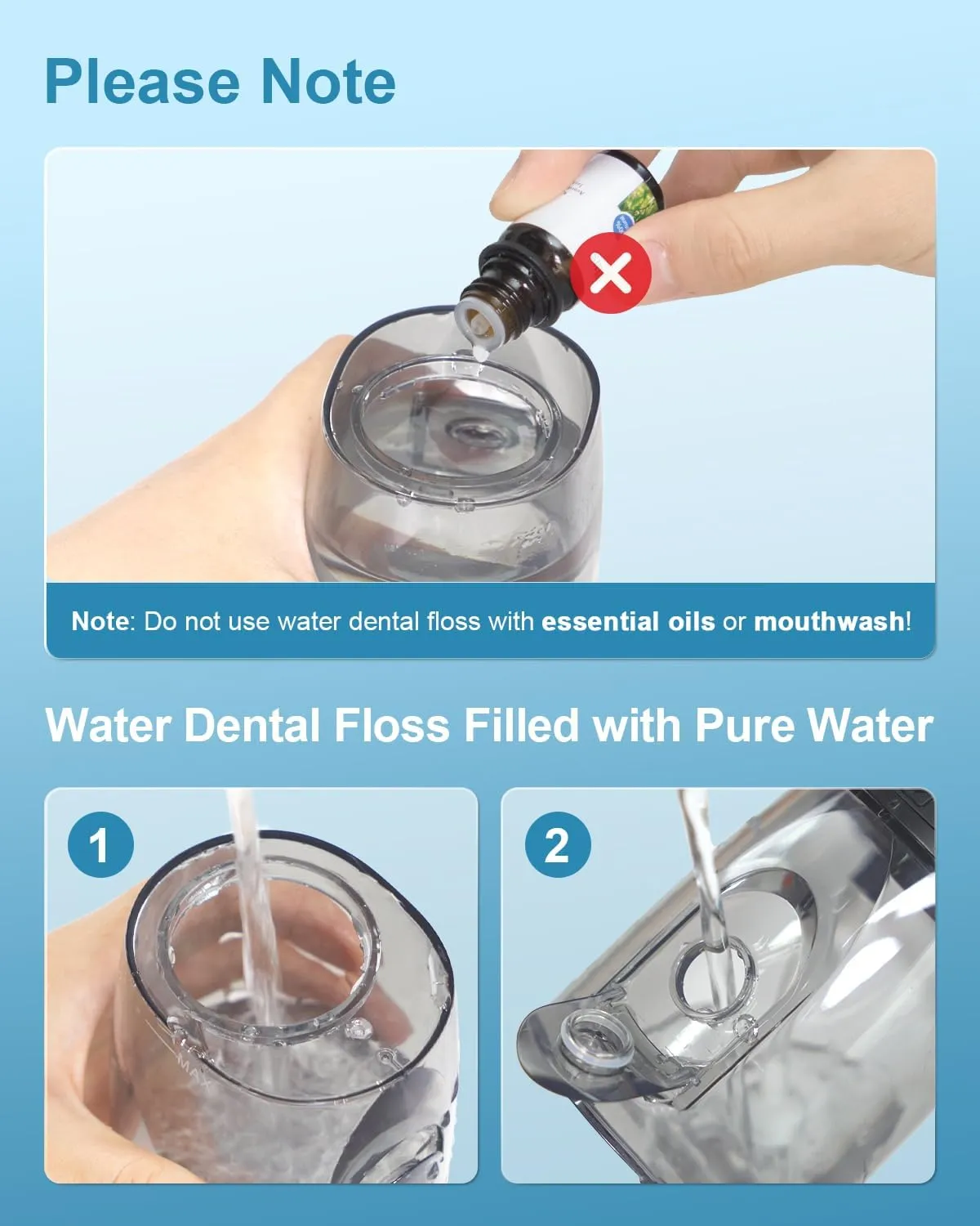 Operan Water Flosser for Teeth Cleaning Upgraded 300ml Cordless Water Dental Flossers Rechargeable Oral Irrigator with 4 Modes 4 Jet Tips IPX7 Waterproof Water Floss for Home Travel (Black) 1Pack