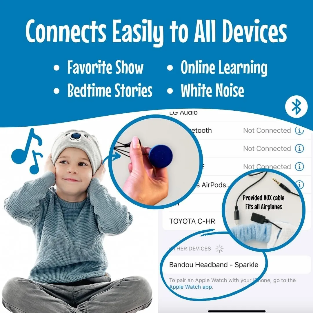 Original Toddler & Kids Headphones - Bluetooth Wireless & Wired Headband - Comfortable Fit - Safe Volume Limited - Adjustable for Travel, Learning, and Sleep (Kiki The Koala)
