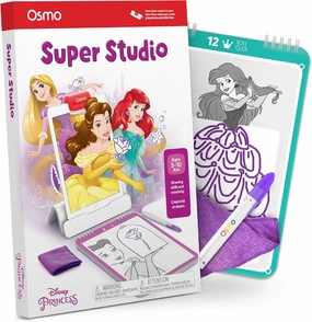 Osmo - Super Studio Disney Princess - Ages 5-11 - Learn to Draw - For iPad or Fire Tablet - Educational Learning Games - STEM Toy Gifts for Kids, Boy & Girl - Ages 5 6 7 8 9 10 11 (Osmo Base Required)