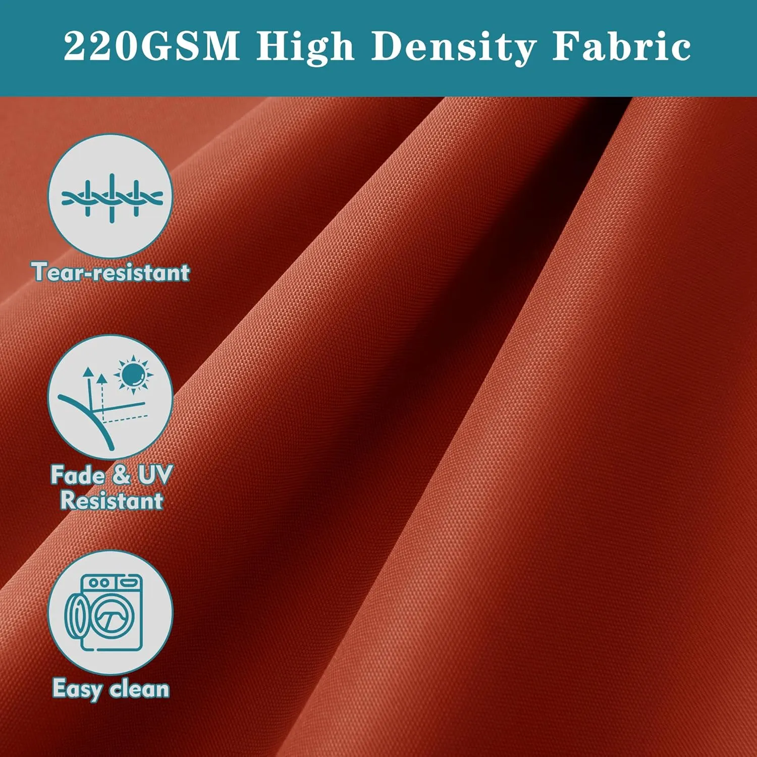 Outdoor Chair Cushions, Waterproof Fade Resistant Deep Seat and Backrest Cushion Set for Patio Furniture, Rust, 24x24 Inch, Set of 4