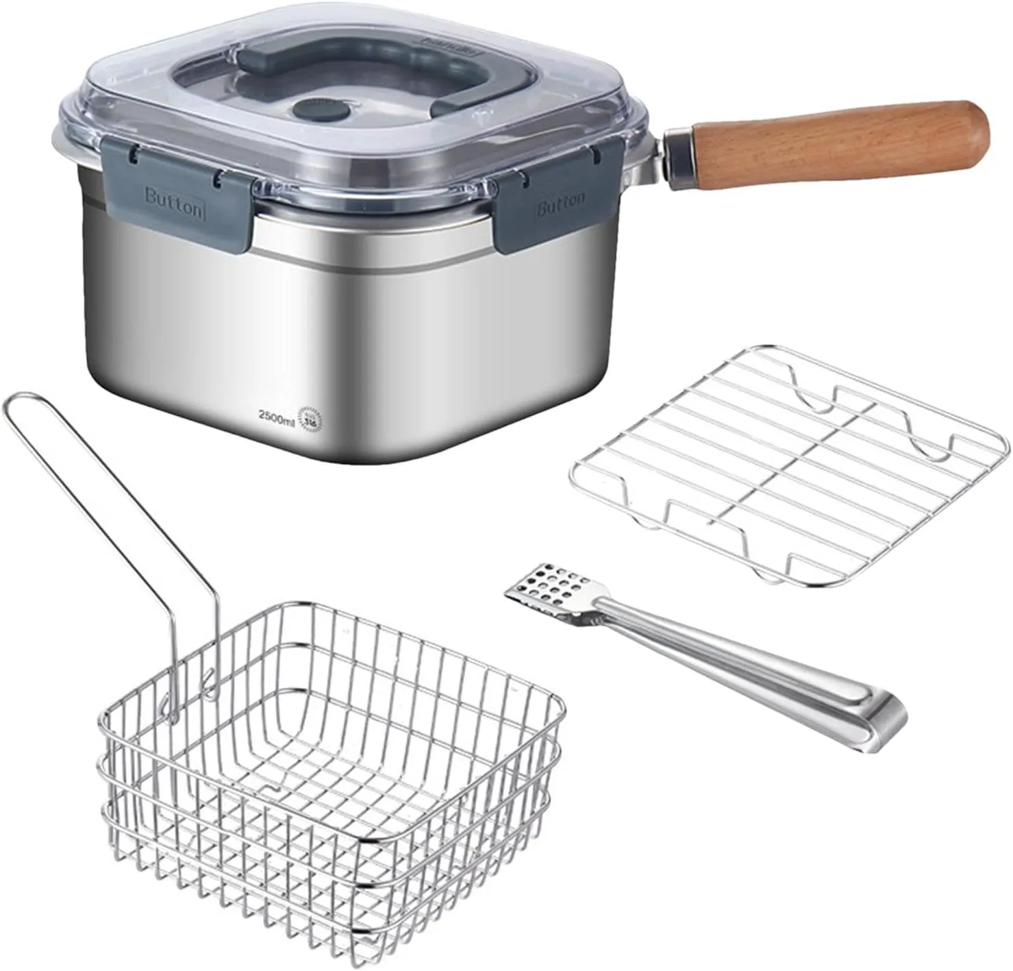 Outdoor Cookware Set - Travel Camping Pots Pans, Hiking Cooking Set | Portable Camp Kitchen Equipment, Non-Stick Pots and Pans Set Deep, Fryer Pot Camping Equipment for Outdoor Adventure Camping