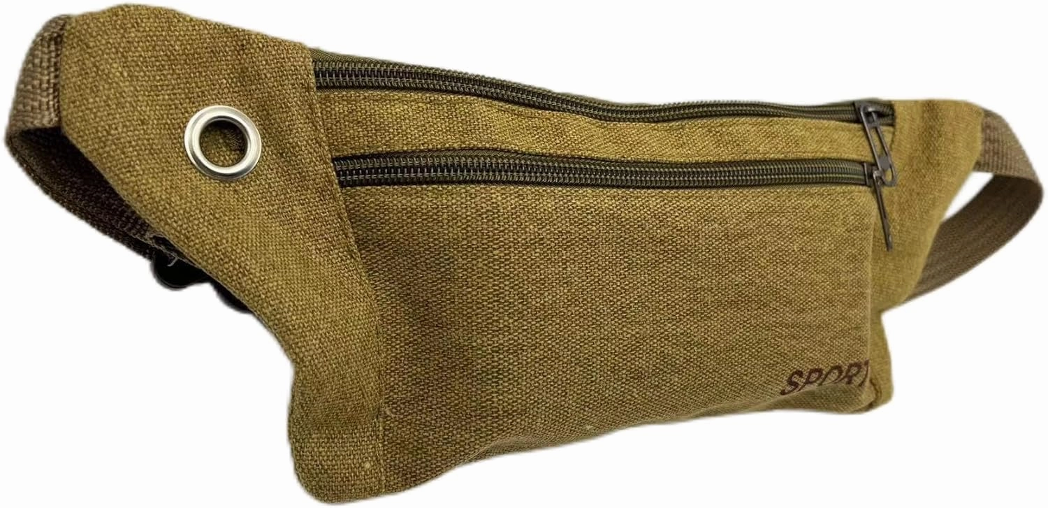 Outdoors Casual Waist Pack, Hands-free Wallets with Adjustable Strap for Travelling (BEIGE)