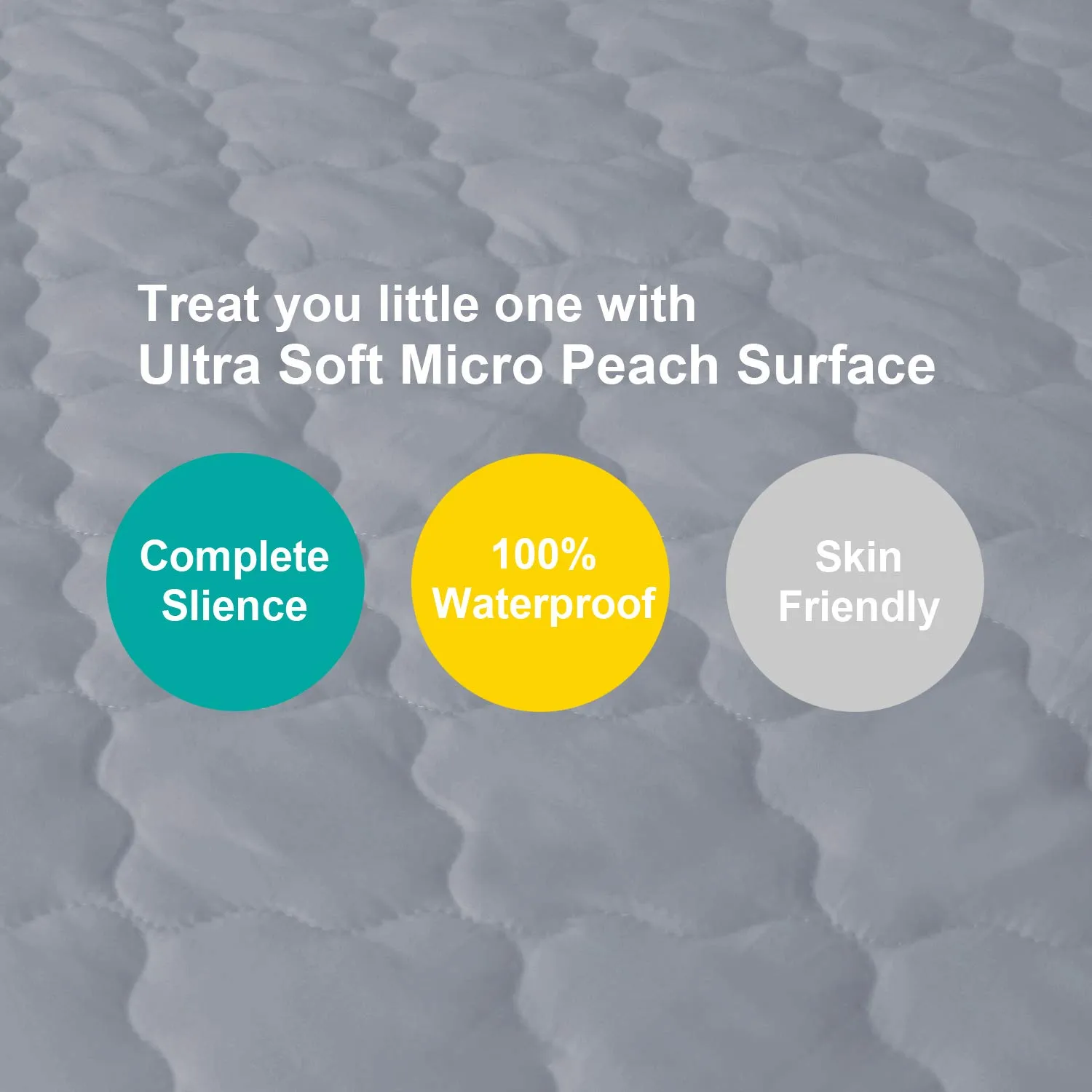 Pack and Play Sheets Mattress Pad Protector Fitted Waterproof Playard Mattress Cover, Compatible with Graco Pack n Play & Dream On Me & Pamo Babe, Playpen/Playard Sheet Quilted, Gray, 39" x 27"