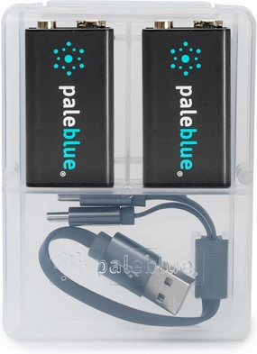 Paleblue USB Rechargeable 9V Batteries (2-Pack) - 4500mWh Lithium Ion, 1000  Charge Cycles, Includes 2-in-1 USB-A to USB-C Charging Cable, LED Charge Indicator, 3.4 Hour Charge Time