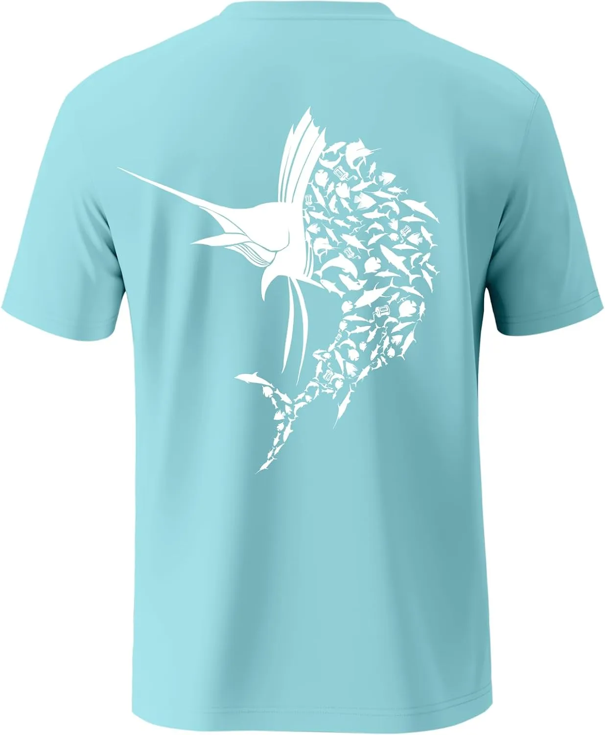 Palmyth Fishing Shirts for Men Short Sleeve Sun Protection T Shirt UPF 50  Quick Dry Tee